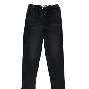 Abercrombie Kids Black High-Rise Mini Mom Jeans Size 11/12